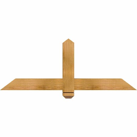 Ekena Millwork Eugene Rough Sawn Timber Gable Bracket, Western Red Cedar, 48"W x 18"H x 4"D x 4"F, 9/12 Pitch GBW048X18X0404EUG00RWR